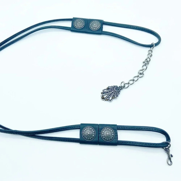 Vintage Faux Leather Waist Belt Chain - Picture 5 of 6